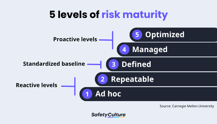 5 levels of risk maturity infographic