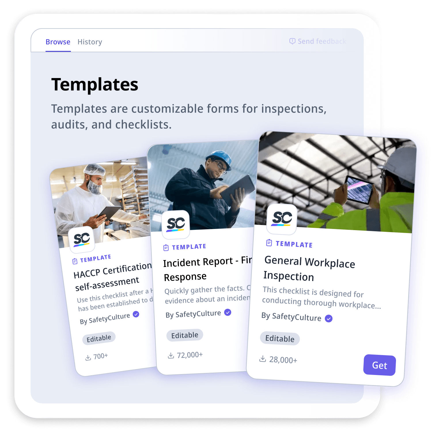 Content library templates