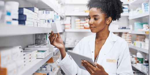 woman inspecting product labels