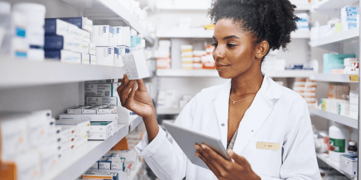 woman inspecting product labels