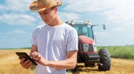 man with agricultural machinery