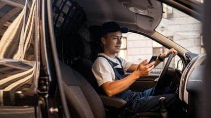 lone worker using a journey management app