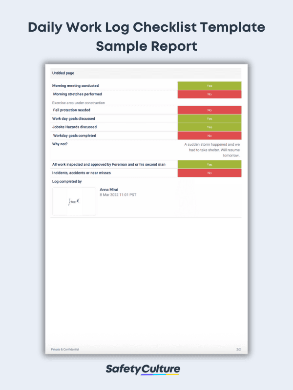 daily log sheet template sample report