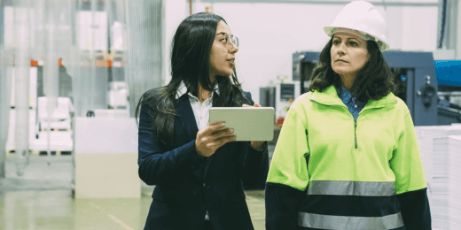 Two inspectors performing an audit walkthrough