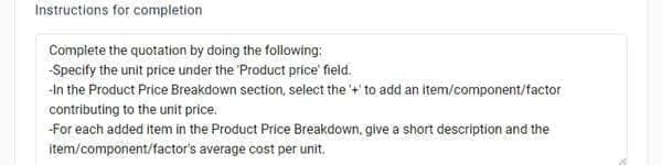how to write RFQ sample step 9
