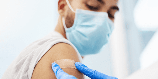 A patient who just got vaccinated at the clinic.