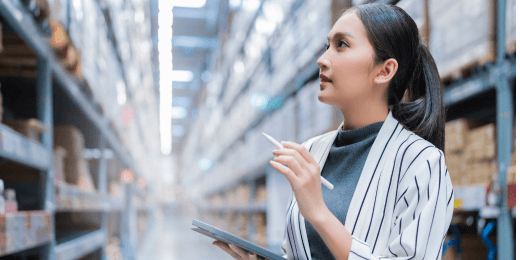 An employee applying the principles of category management training for work