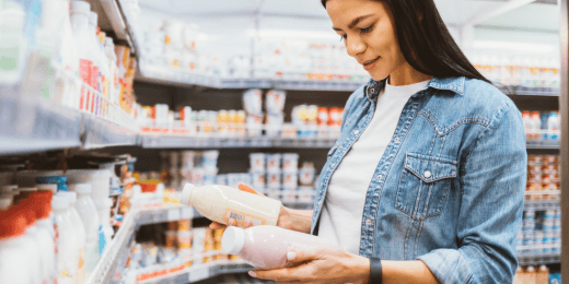 A consumer choosing a product with an ecolabel