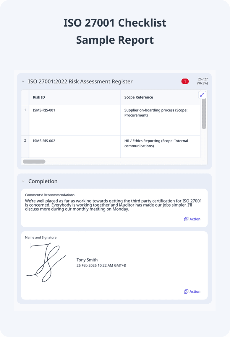 ISO 27001 Checklist