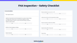 FHA inspection checklist for safety