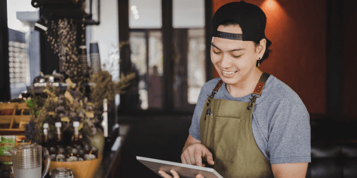 Supervisor completing a hospitality competency-based assessment template