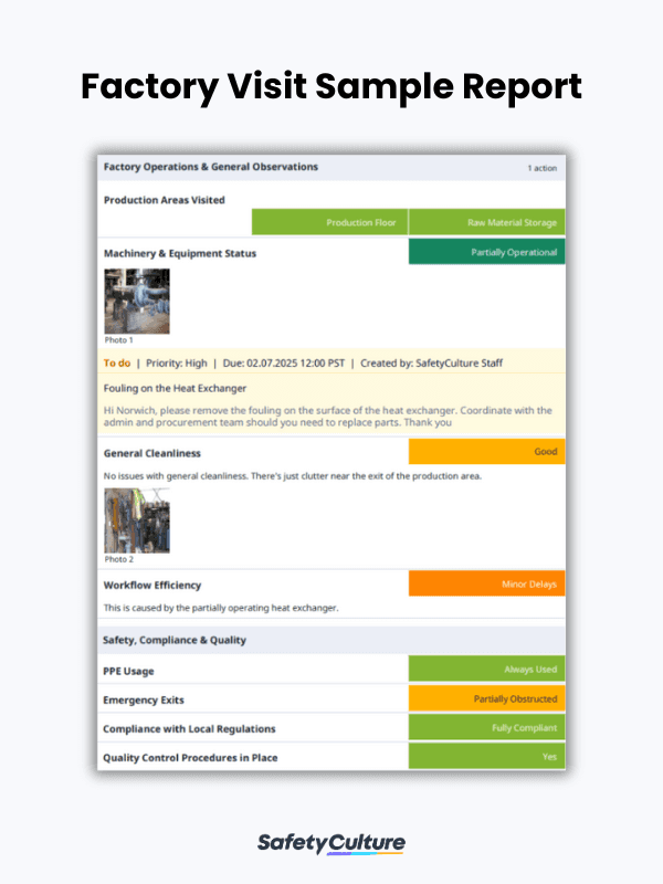 factory visit report sample pdf