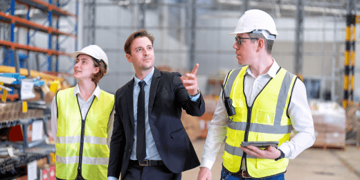 A manager inspecting vendor compliance