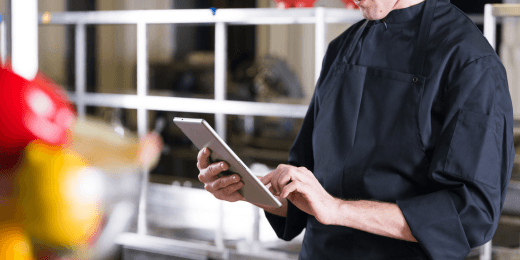 A chef is answering a critical control point verification form
