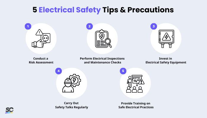 5 Electrical Safety Tips & Precautions - Infographic