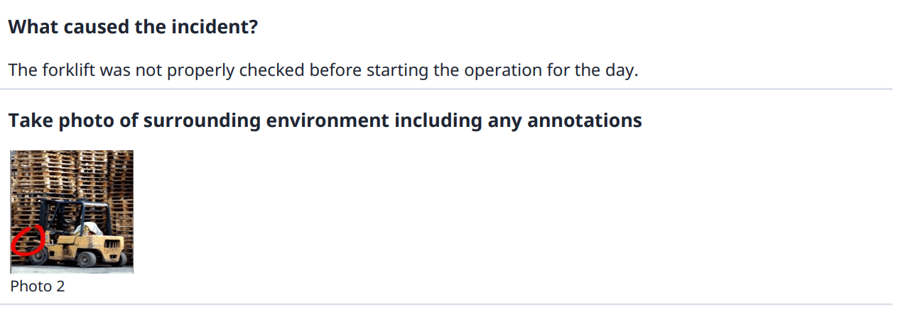 incident report evidence