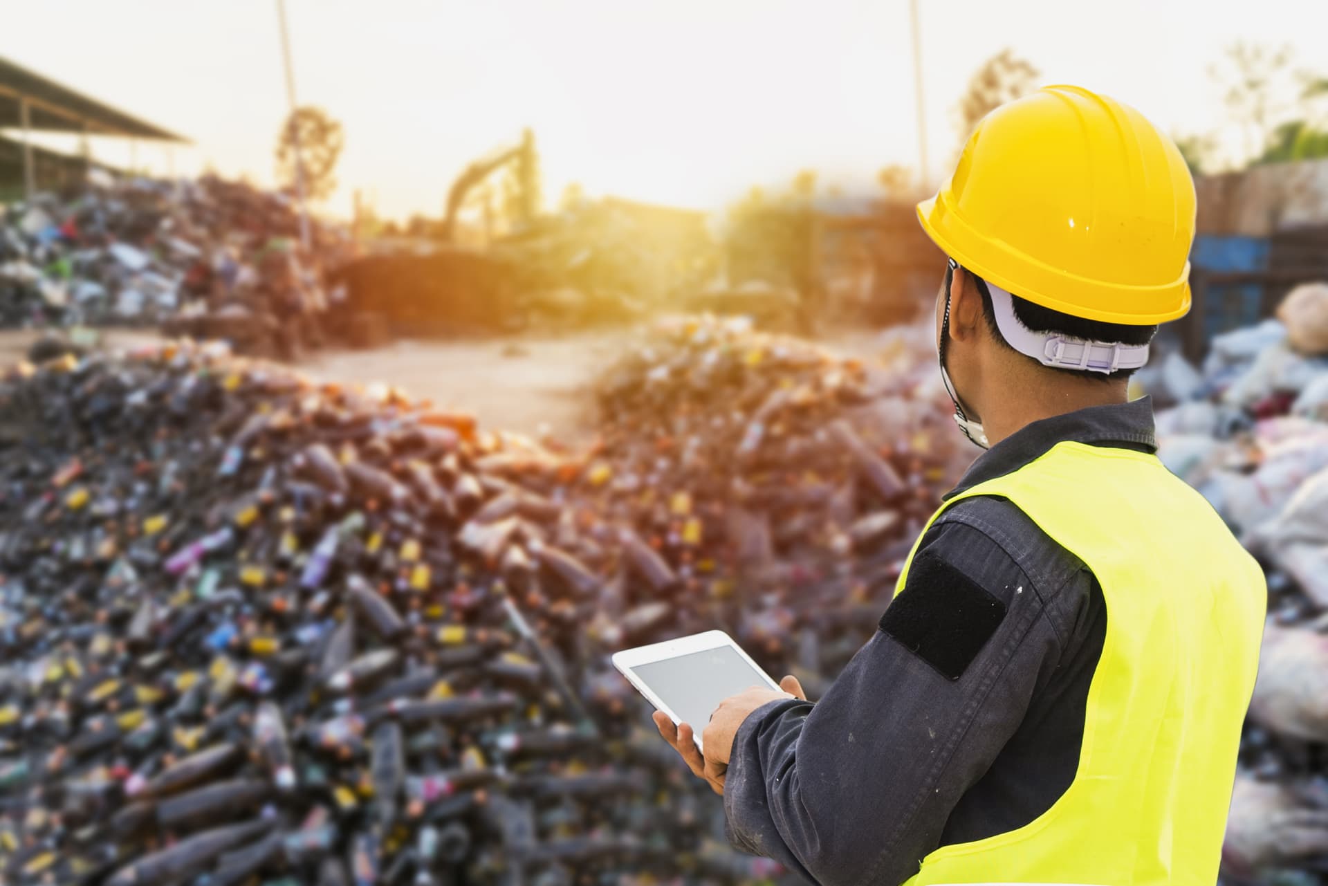 A hygiene manager doing inspections using retail waste management software