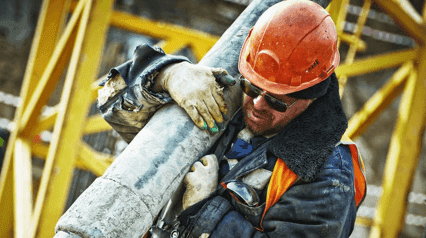 construction worker wearing ppe for safety