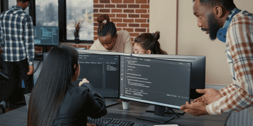 Team conducting information security risk management