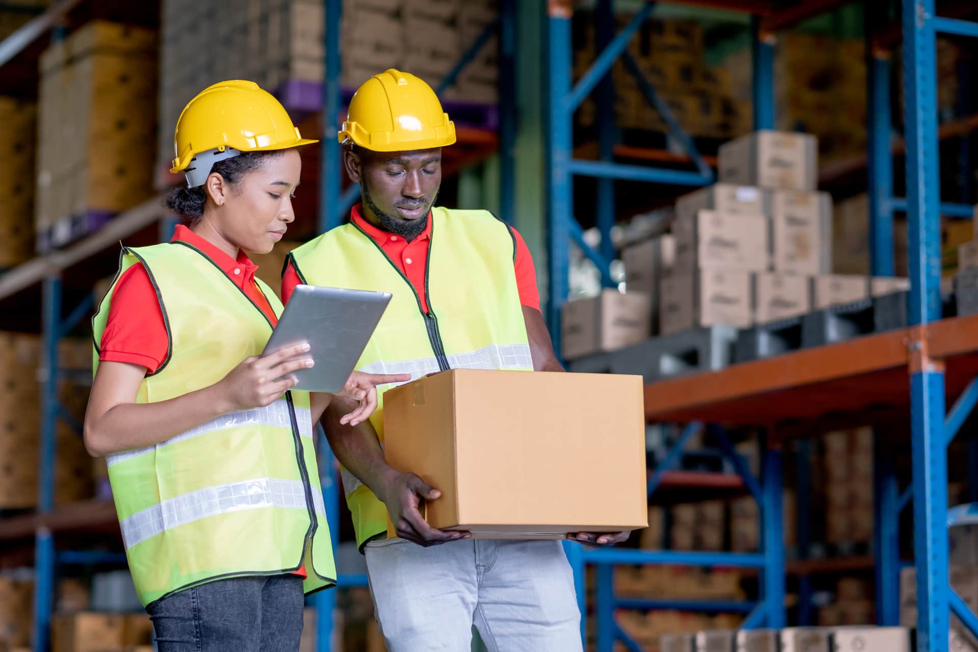 A manager inspecting retail health and safety using a software solution