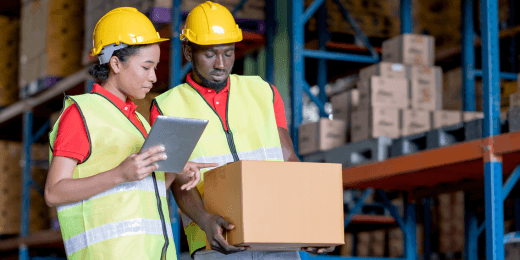 A manager inspecting retail health and safety using a software solution