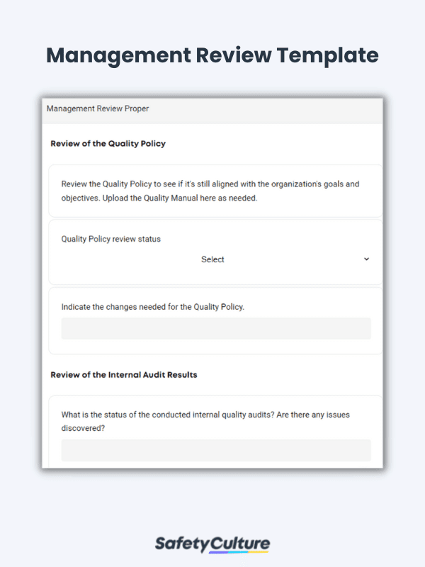 Management Review Template