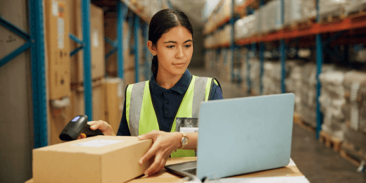 A warehouse officer doing due diligence following AI in third part risk management