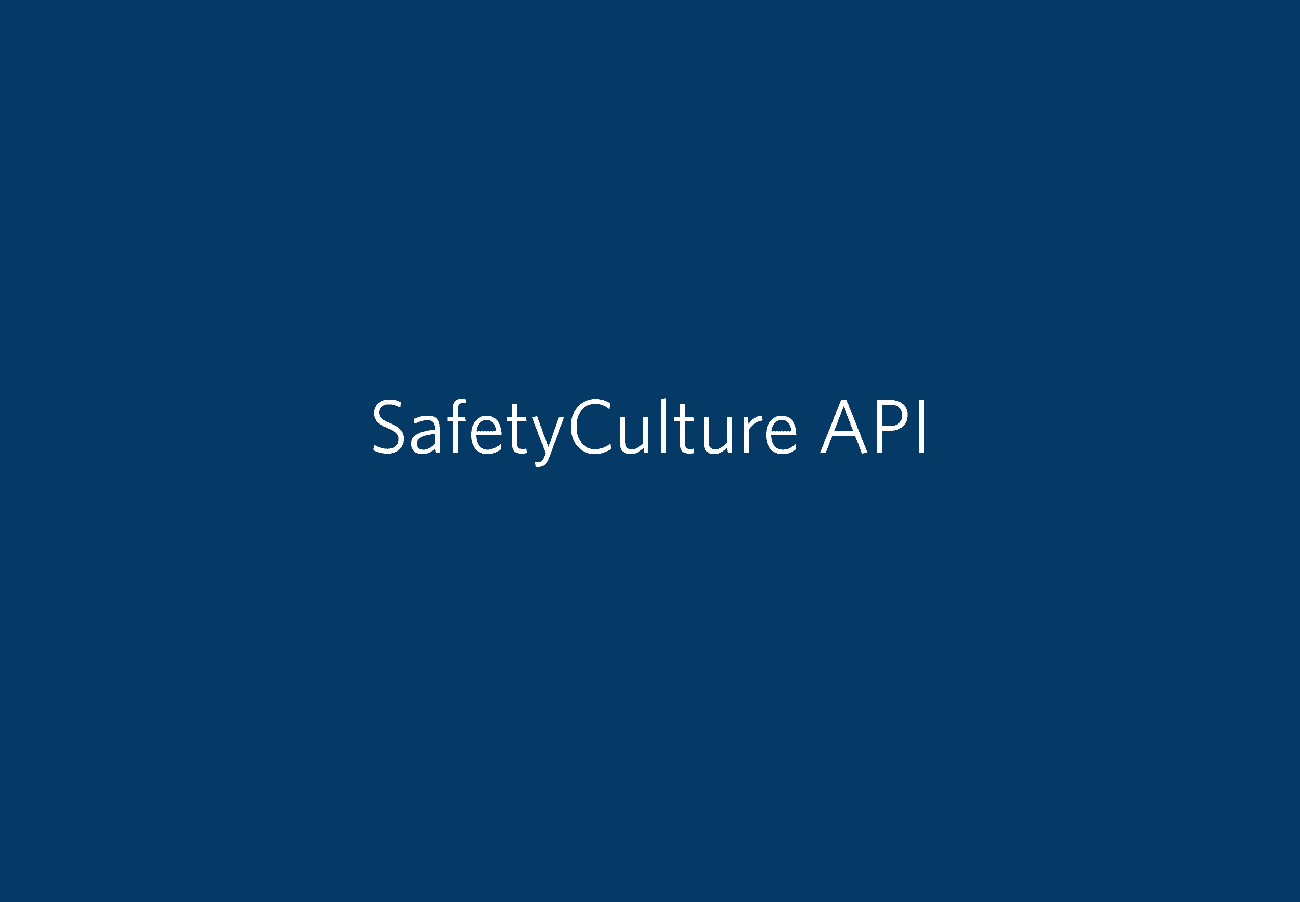 SafetyCulture API