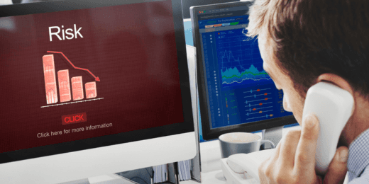 An office worker is checking the risk-benefit analysis.