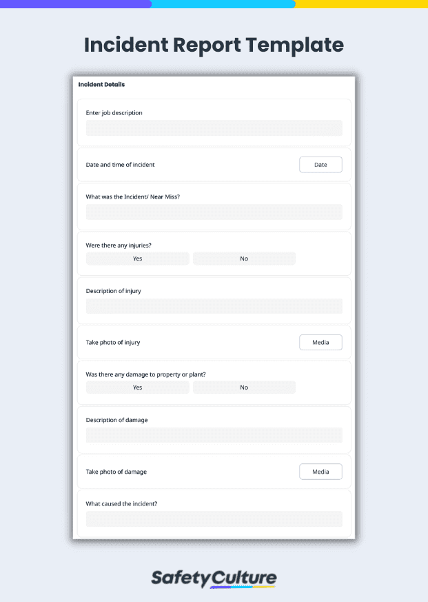 checklist template incident report template