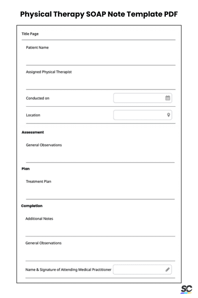 Physical Therapy SOAP Note Template PDF