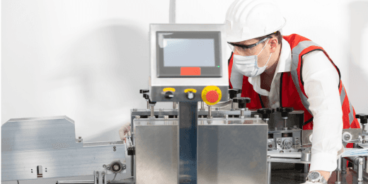 Production Line Worker working alone