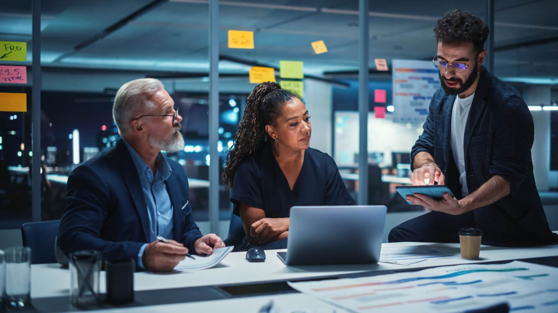 A meeting on the organization's compliance audit processes