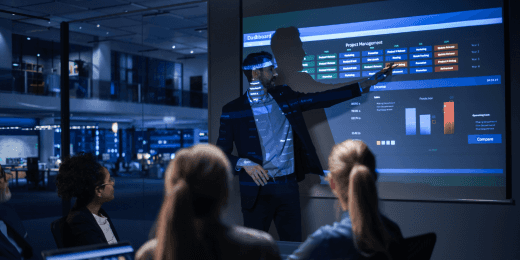 A senior manager presenting to the board a few recent developments help of AI in GRC