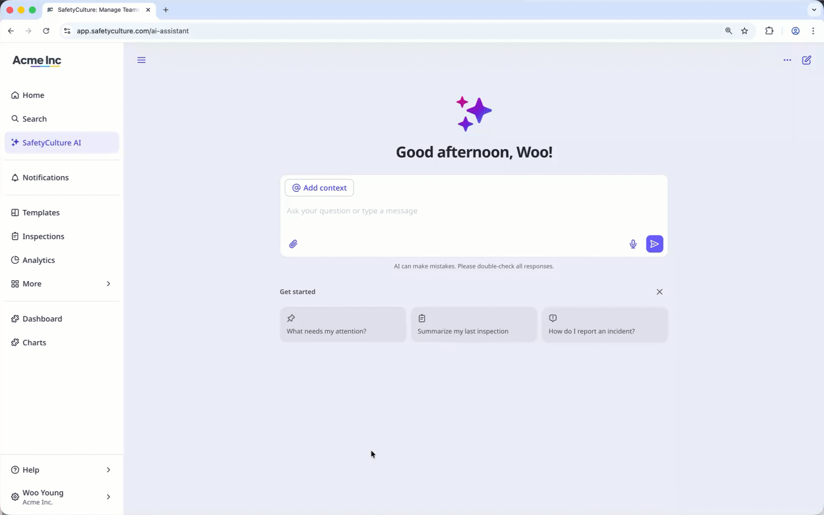 SafetyCulture AI Assist Sample