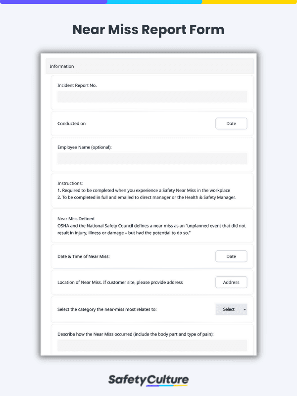 Rapport de quasi-incident | SafetyCulture (iAuditor)