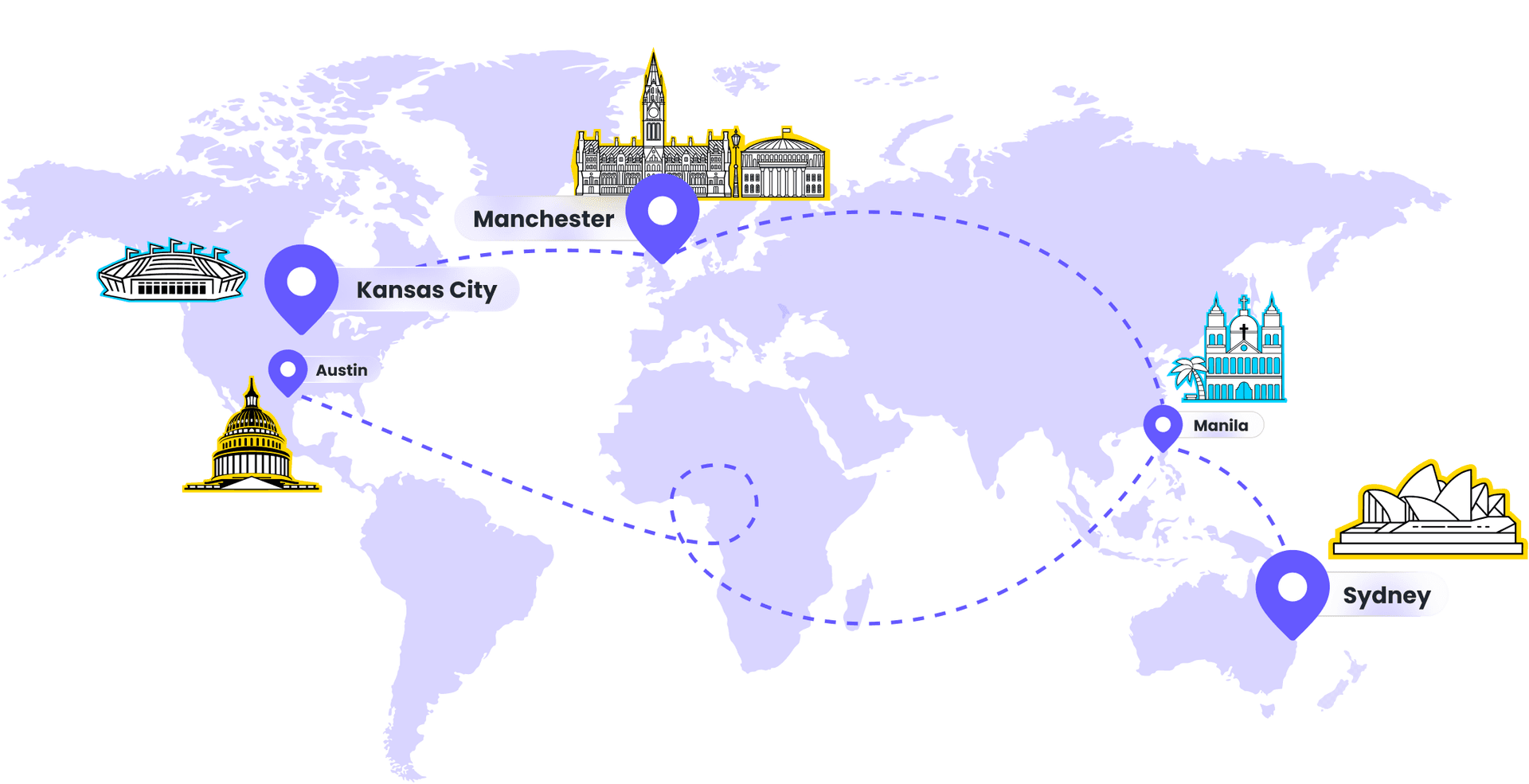 Our global offices map