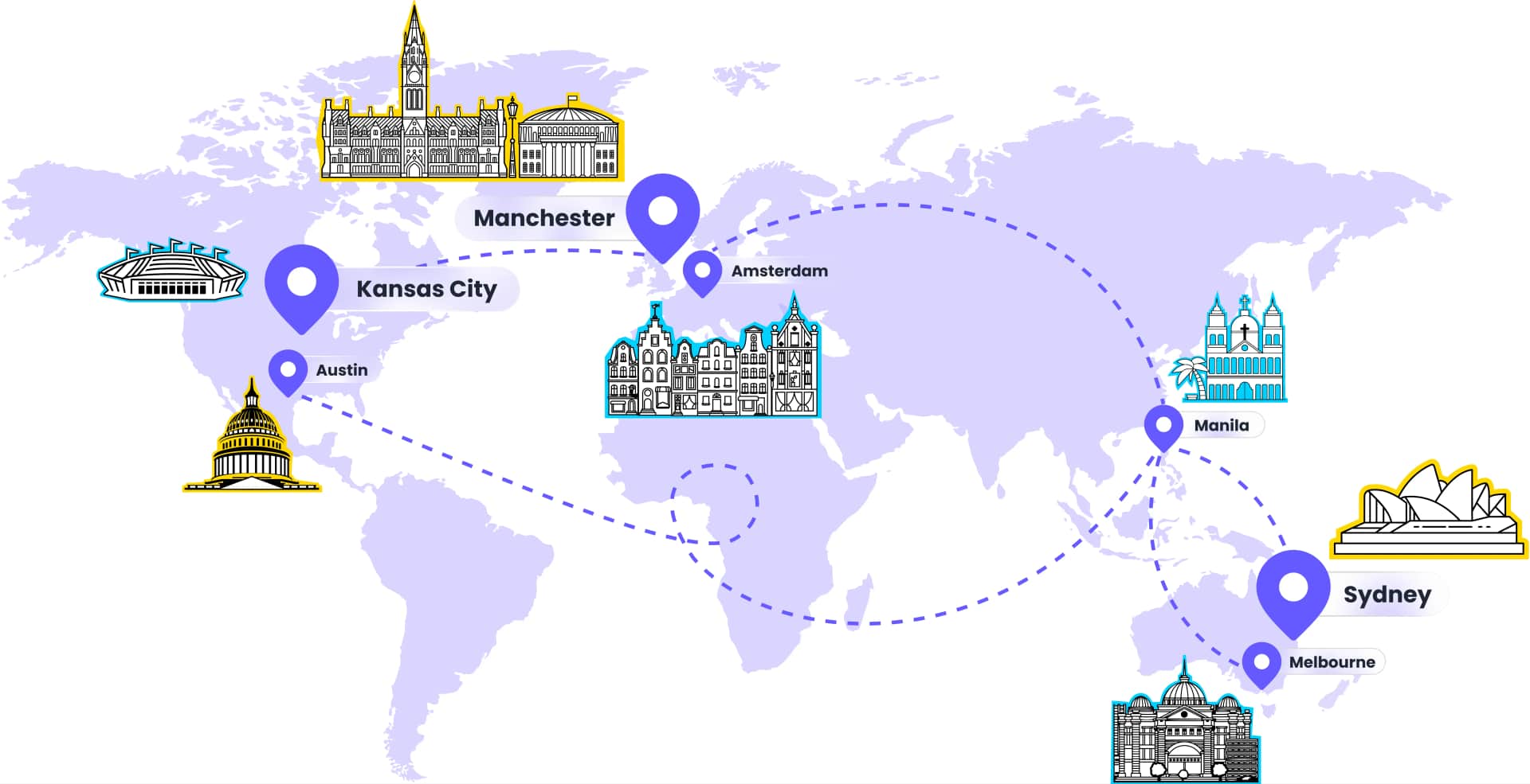 Our global offices map