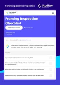 Liste de contrôle SafetyCulture (iAuditor) pour le diagnostic de la charpente