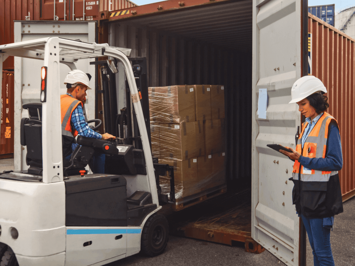 logistics warehouse frontline workers teamwork