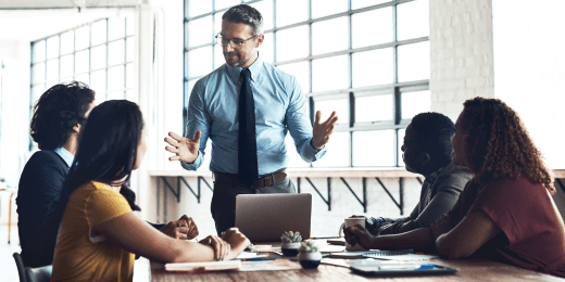 A senior management meeting on the organization's compliance culture