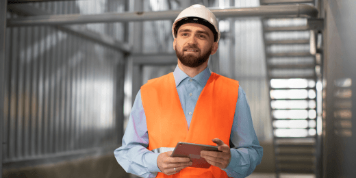 Safety manager assessing risk tolerance