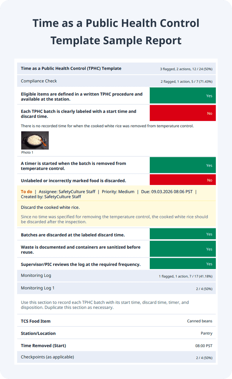 Time as a Public Health Control Template Sample PDF Report