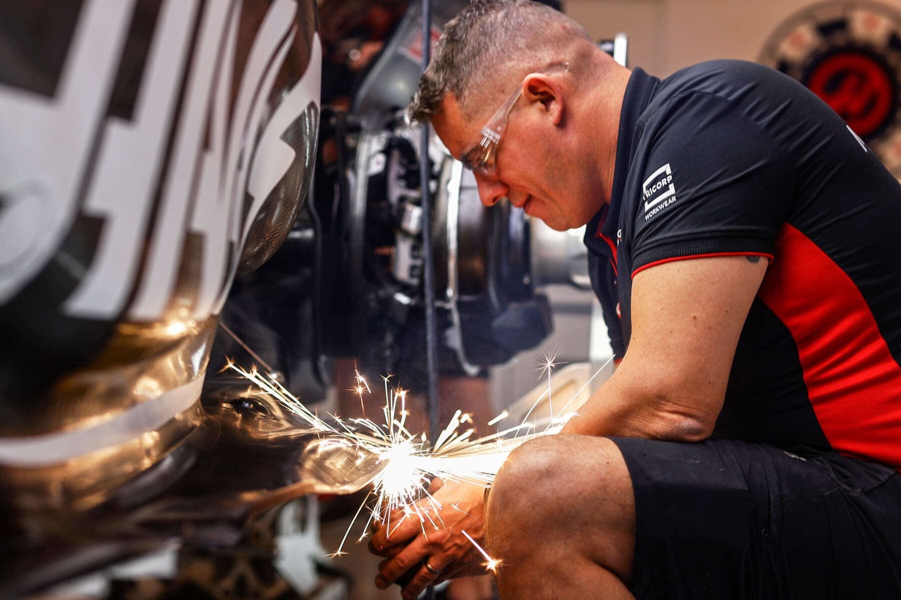Haas team at work