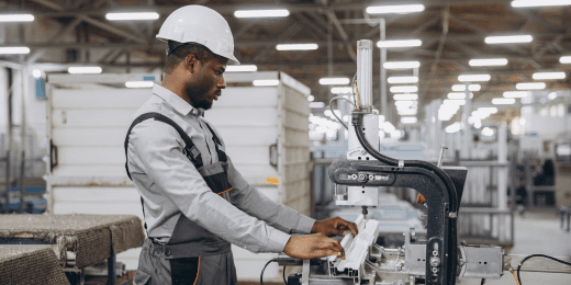 Operator applying TPM training on the production line