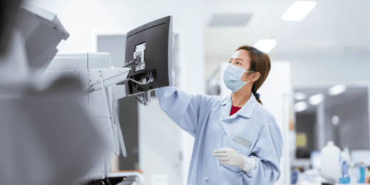 woman incharge of the logistics of a blood bank