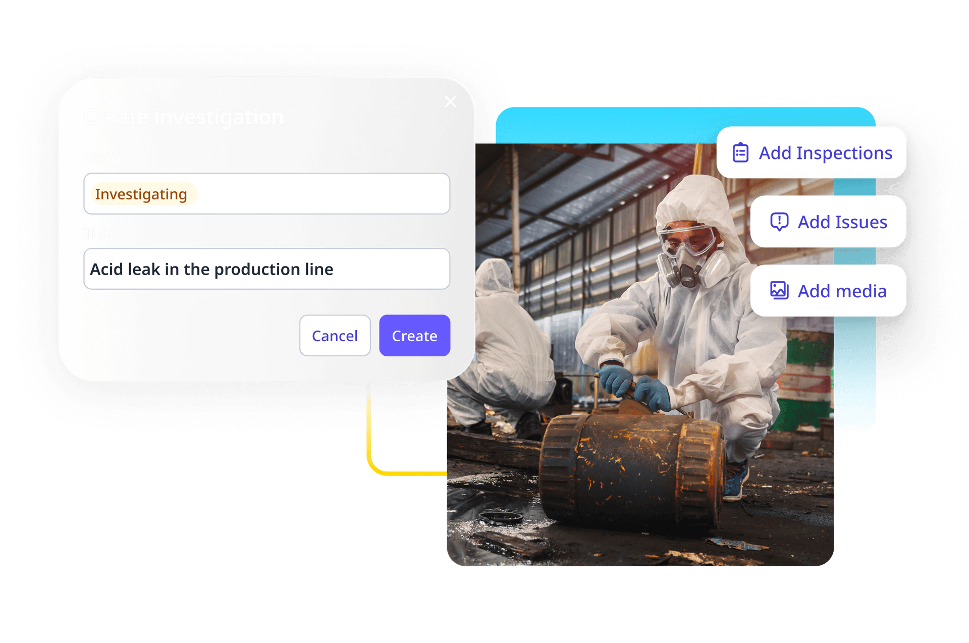 manufacturing chemical spill investigation