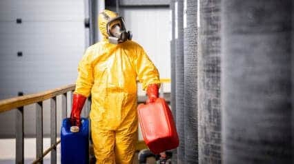 person with hazardous substances