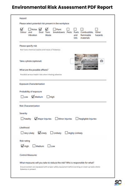 Environmental Risk Assessment Template Sample PDF Report