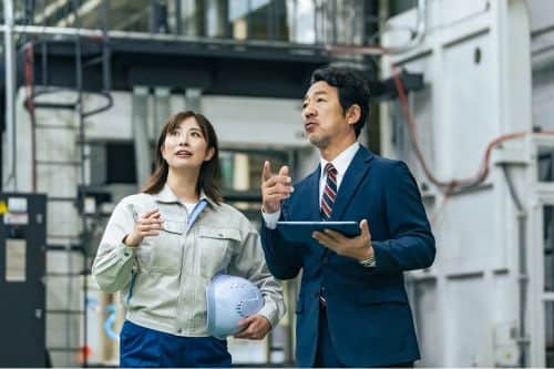 engineers on a plant visit